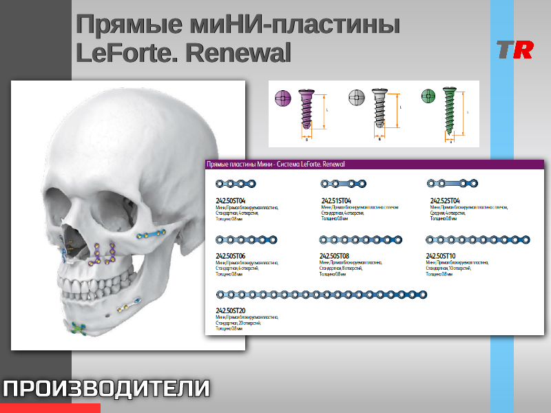Прямые миНИ-пластины LeForte. Renewal - TitanRetail